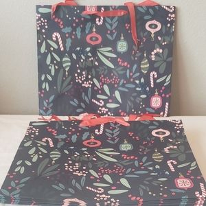 Design Group Christmas Gift Bags 13in x 10.5n x 6.38in Candy Canes 12 Pack